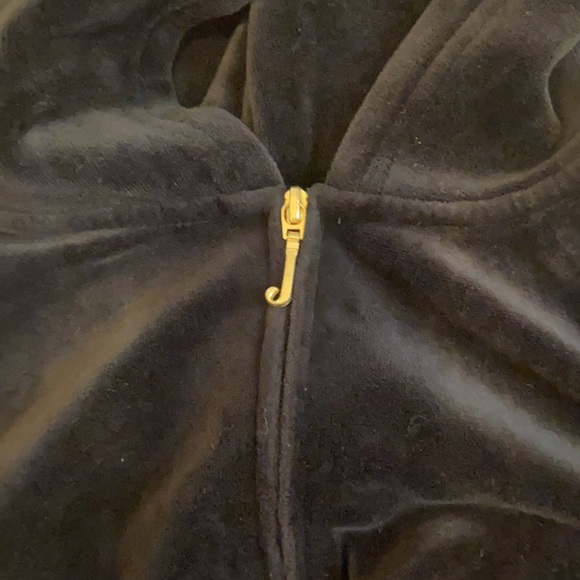Y2K Juicy Couture Black VELOUR Tracksuit Set CHOOSE JUICY GOLD BLING - Picture 12 of 17